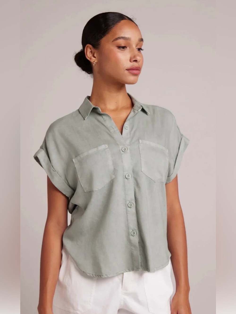 Bella Dahl Two Pocket Short Sleeve Shirt